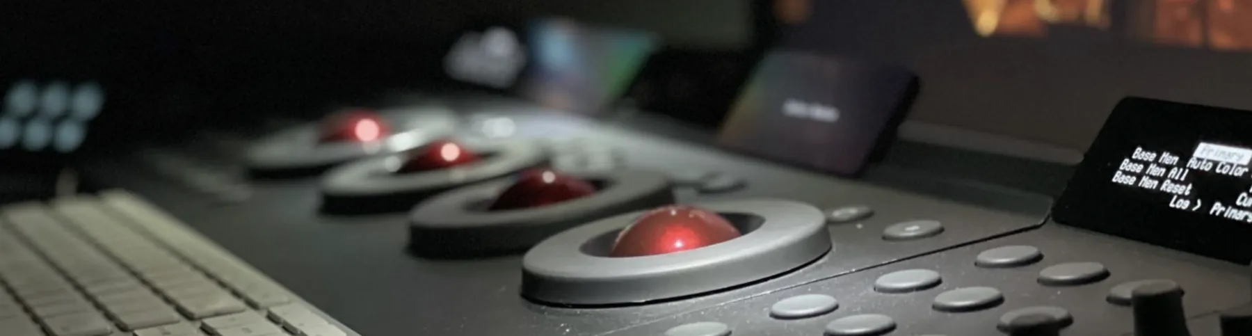 A colour grading panel in a PurpleDOG Post suite